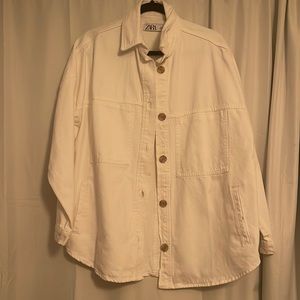 Zara white jean jacket
